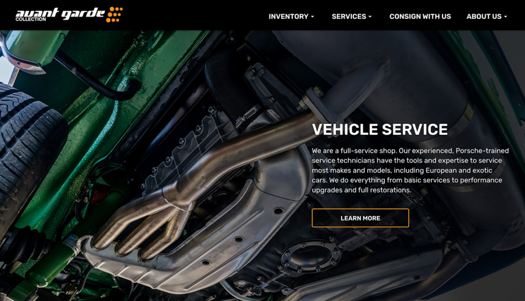 Vehicle service UI section