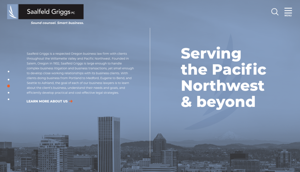 SGLaw alternate homepage section three UI